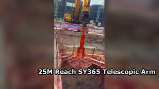 Braço telescópico 25M com balde de 1,5cbm para SY365