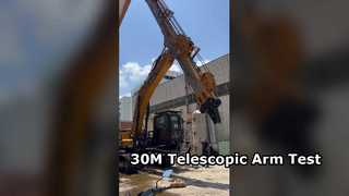 Braço telescópico 30M para SY365 está em teste