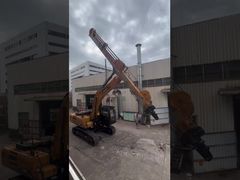 Veja o braço telescópico da máquina escavadora Clamshell de 30 toneladas para longo alcance com demonstração certificada CE da placa BS900